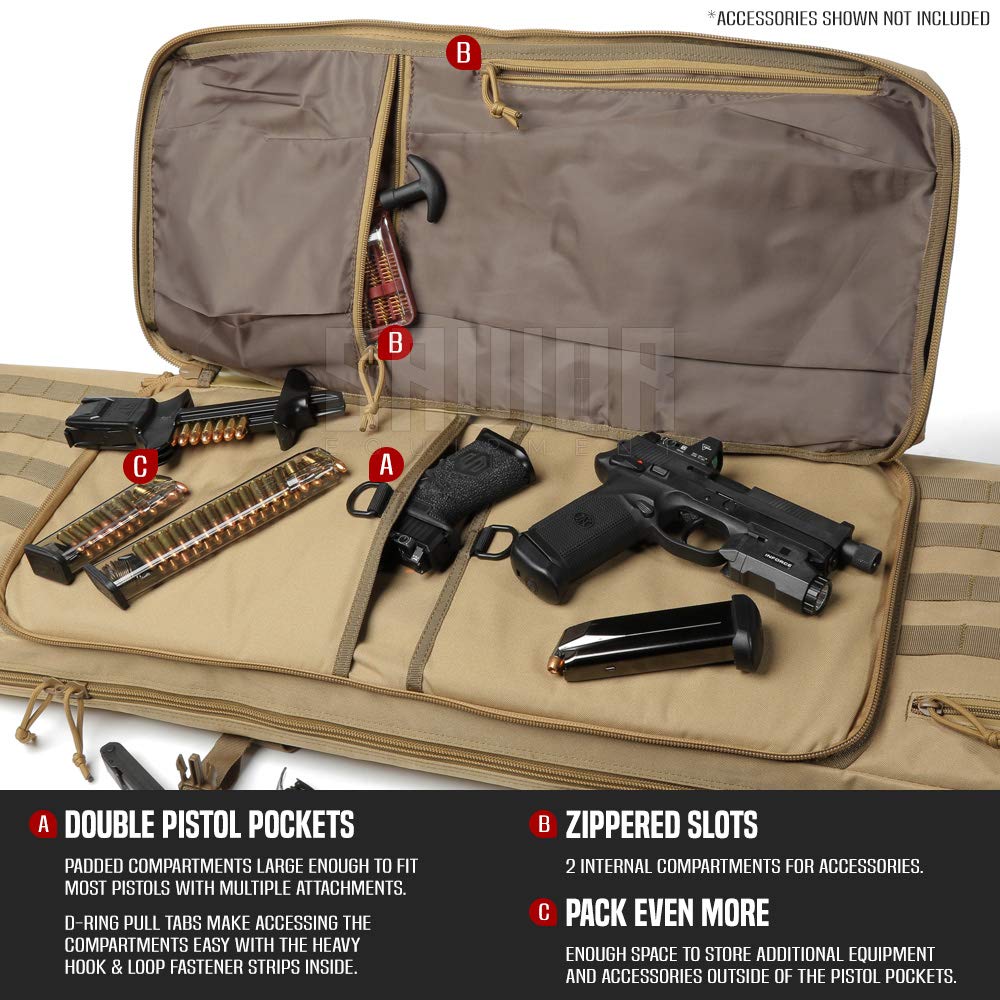 Savior Equipment American Classic Tactical Double Long Rifle Pistol Gun Bag Firearm