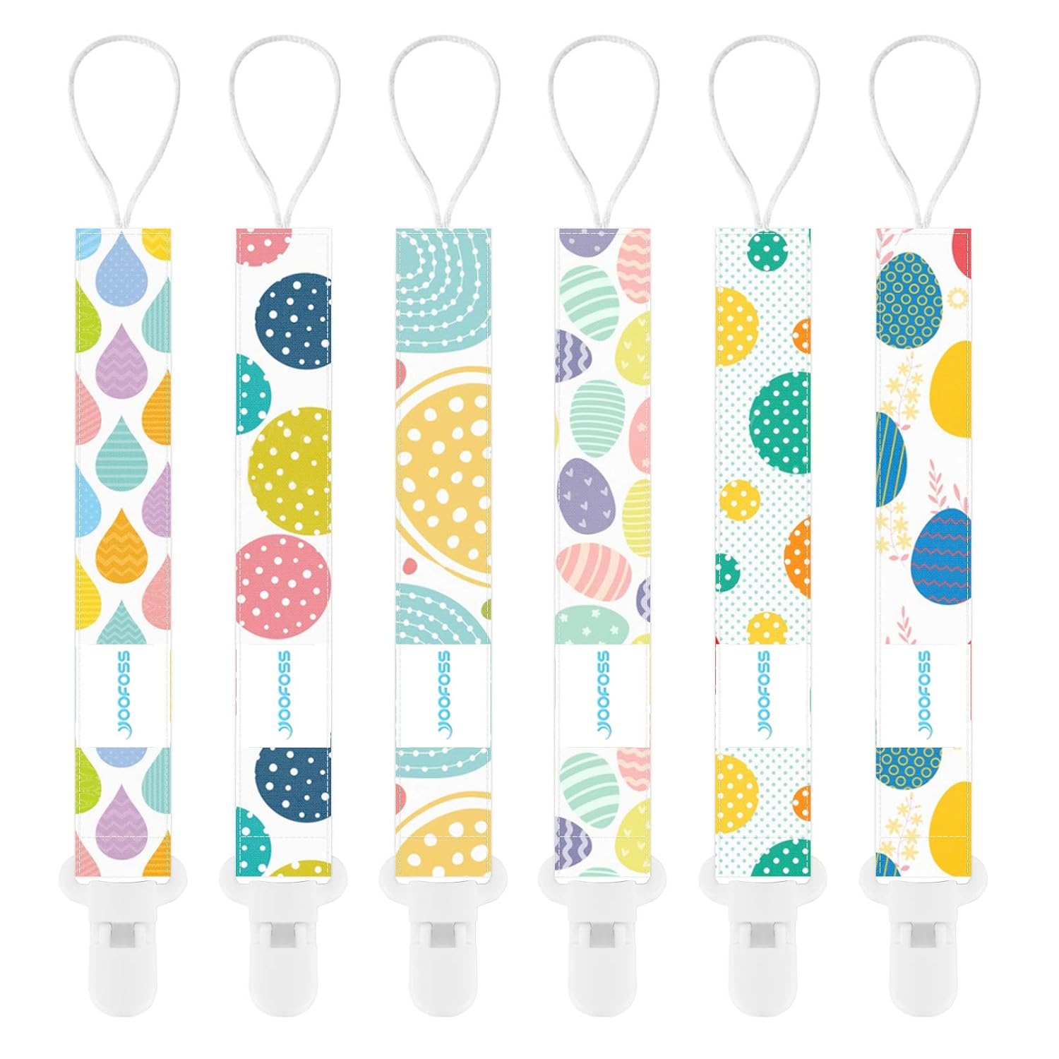 YOOFOSS Pacifier Clip for Boys and Girls 6 Pack Solid Color Pacifier Holder Fits All Pacifiers & Teething Toys Modern Unisex Baby Gift : Baby