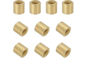 uxcell 30Pcs Sleeve Bearings, 4mm Bore x 6mm OD x 6mm Length, Self-Lubricating Sintered Bronze Bushings