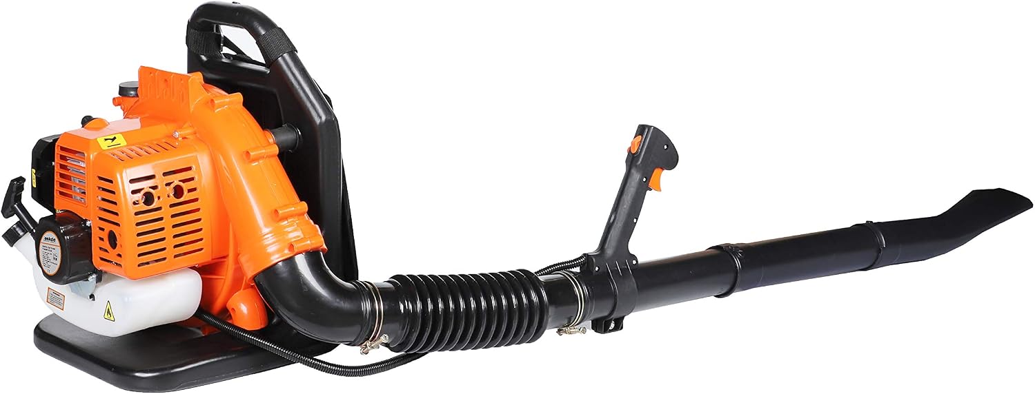 eSkde BPL430-S9 Backpack Leaf Blower 43cc Petrol 2 Stroke Professional Orange with Turbo Nozzle
