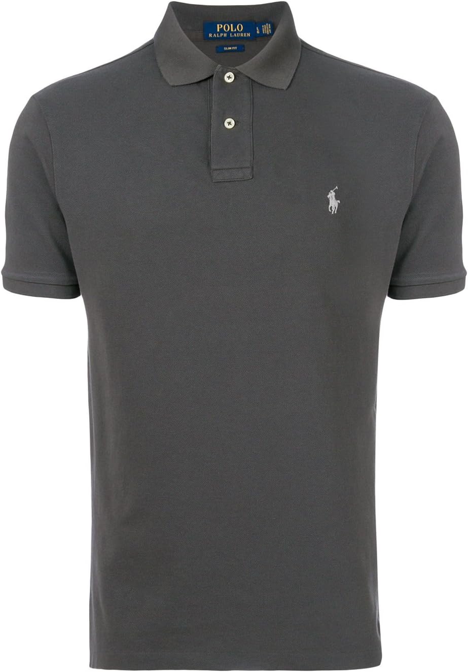 Ralph Lauren Men's 710651933061 Grey Cotton Polo Shirt