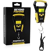 Beyond Fishing Digital Fish Scale with Tape Measure | 110 lb capacity with LCD display, ergonomic grip and portable carry