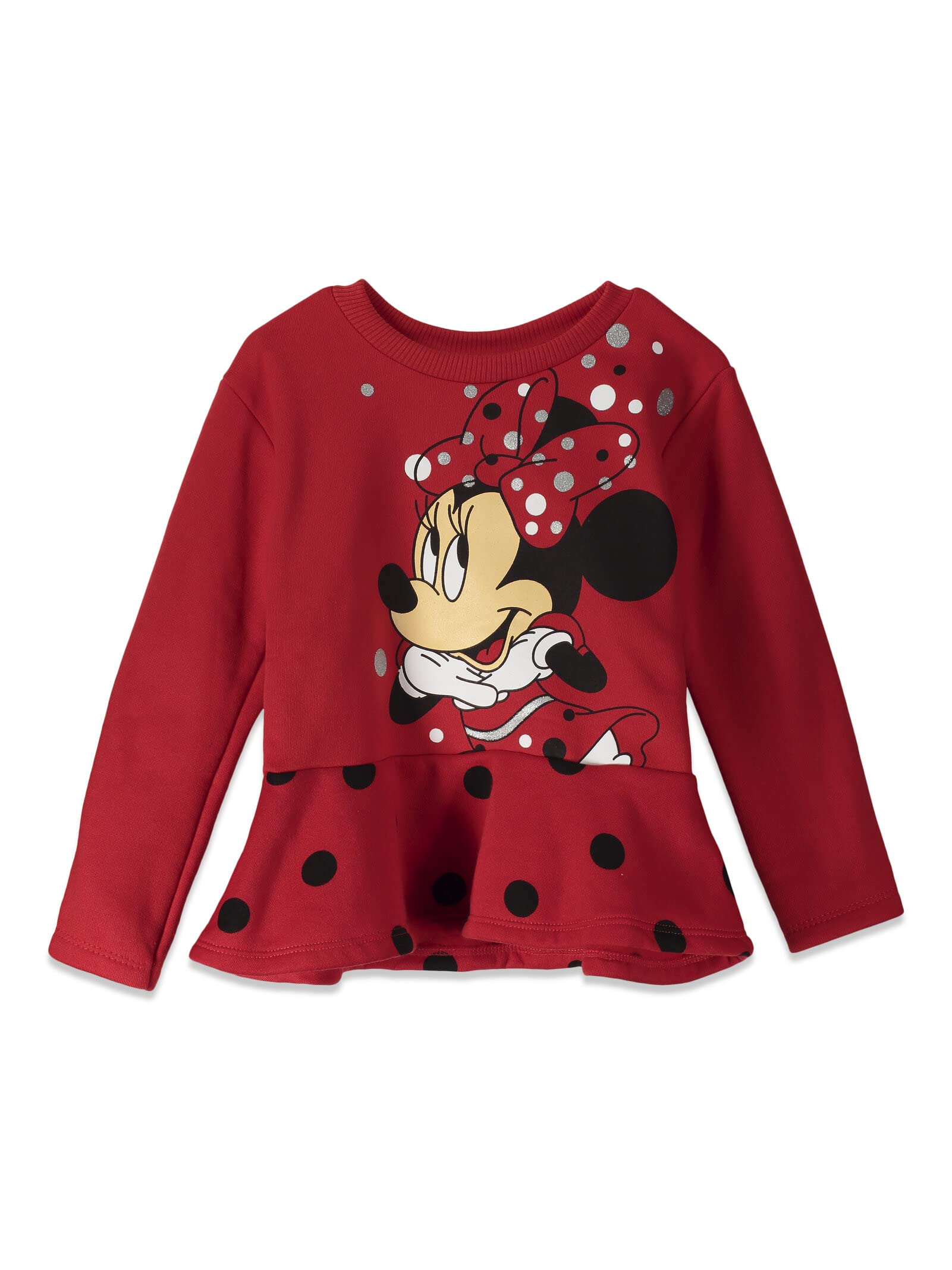 Disney Minnie Mouse Fleece Sweatshirt and Leggings Outfit Set Infant to Big Kid Sizes (18 Months - 14-16)