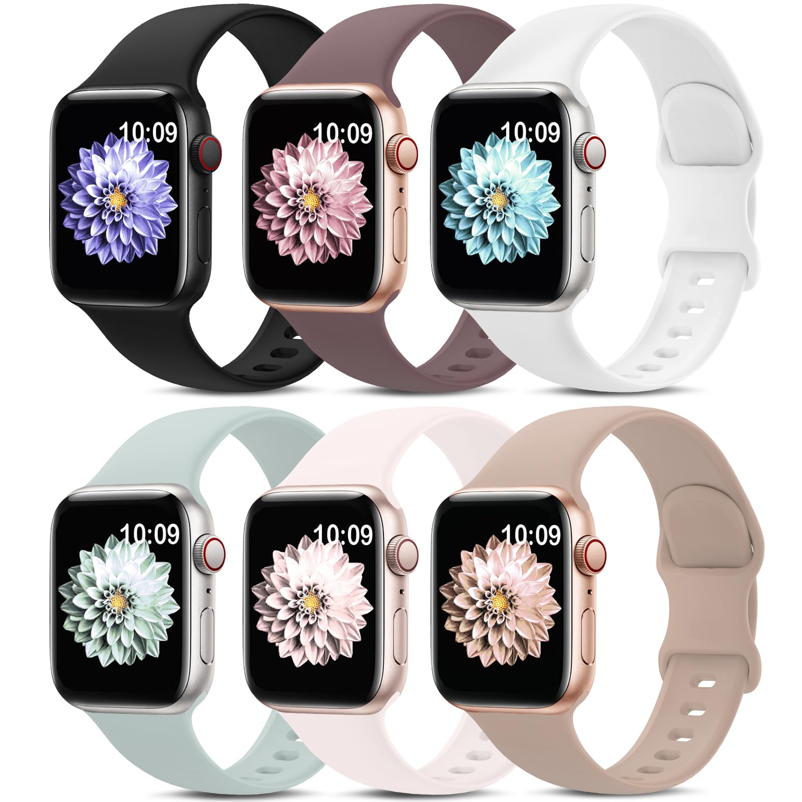 6 Pack Sport Bands Compatible with Apple Watch Band