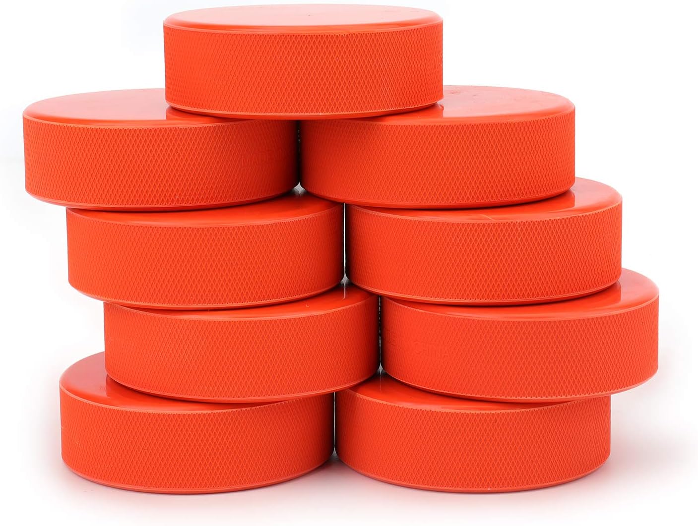Faswin 9 Pack Ice Hockey Pucks, Training Hockey Pucks, Official Regulation, Orange : Sports & Outdoors