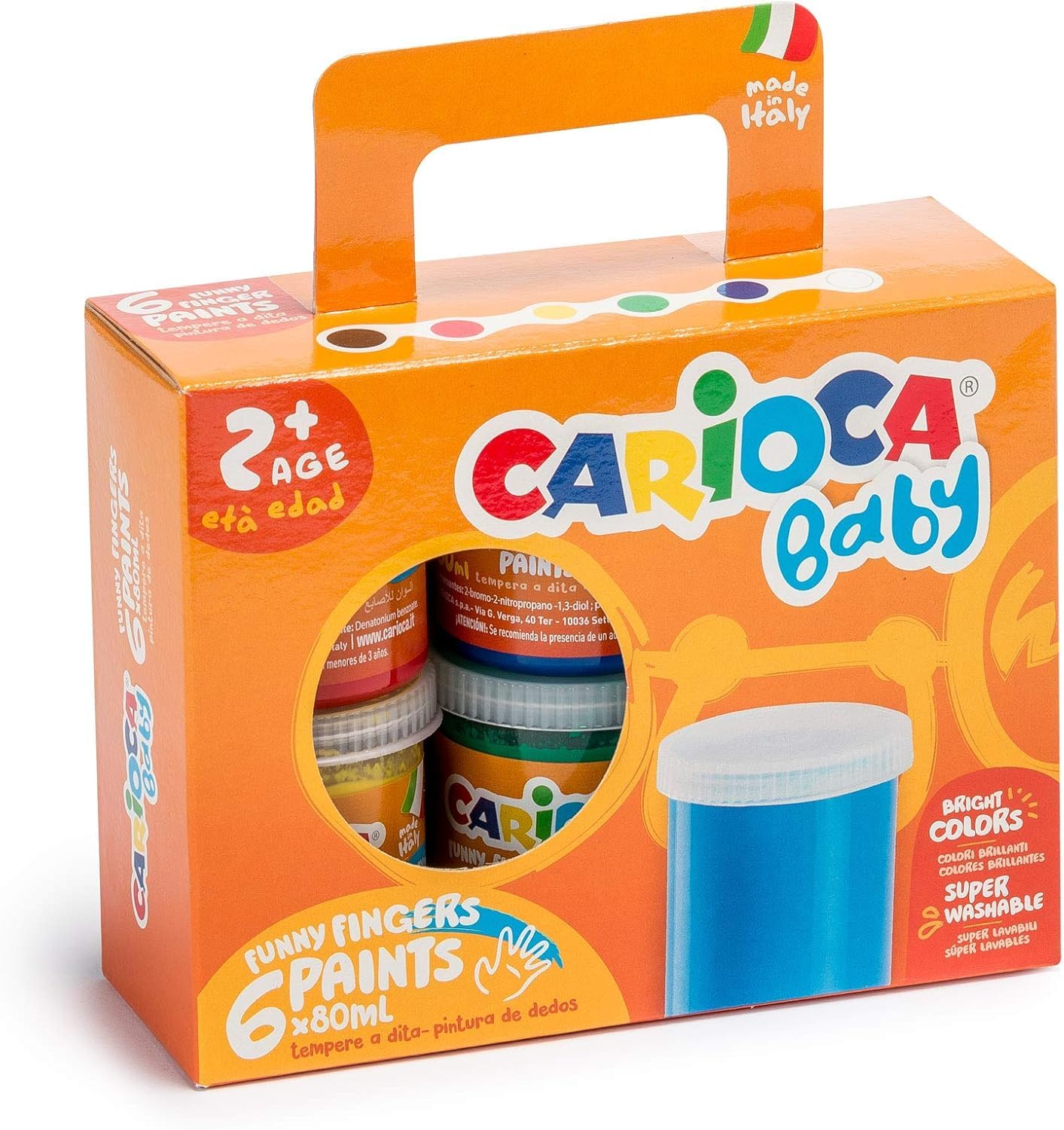 Carioca CAR-KO032 Baby Finger Paint,80 ml (Pack of 6)