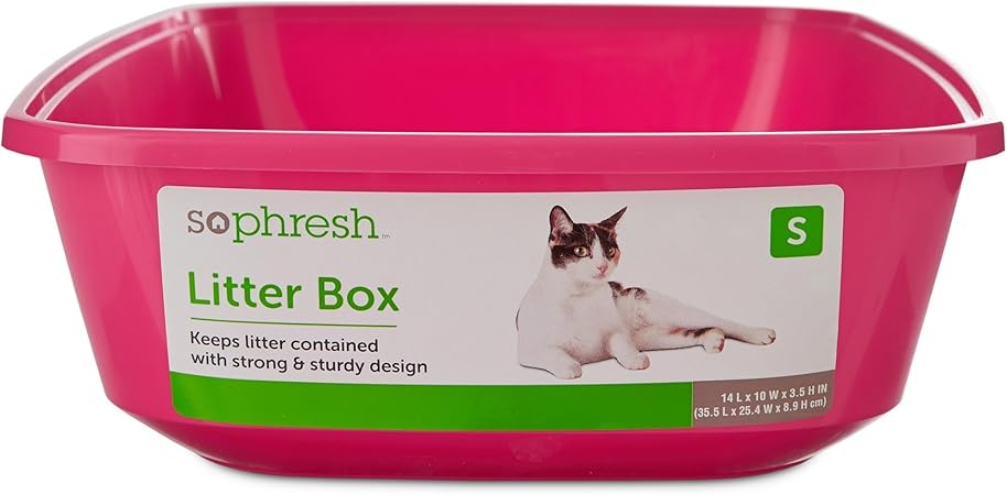 so phresh gray open cat litter box