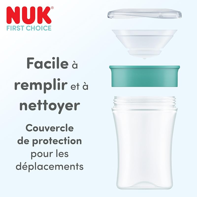 Tasse à bec NUK Magic Cup | À partir de 8 mois | 230 ml | Bord anti-fuites à 360° | Biberon pour tout-petits | Baleine et kangourou | Lot de 2