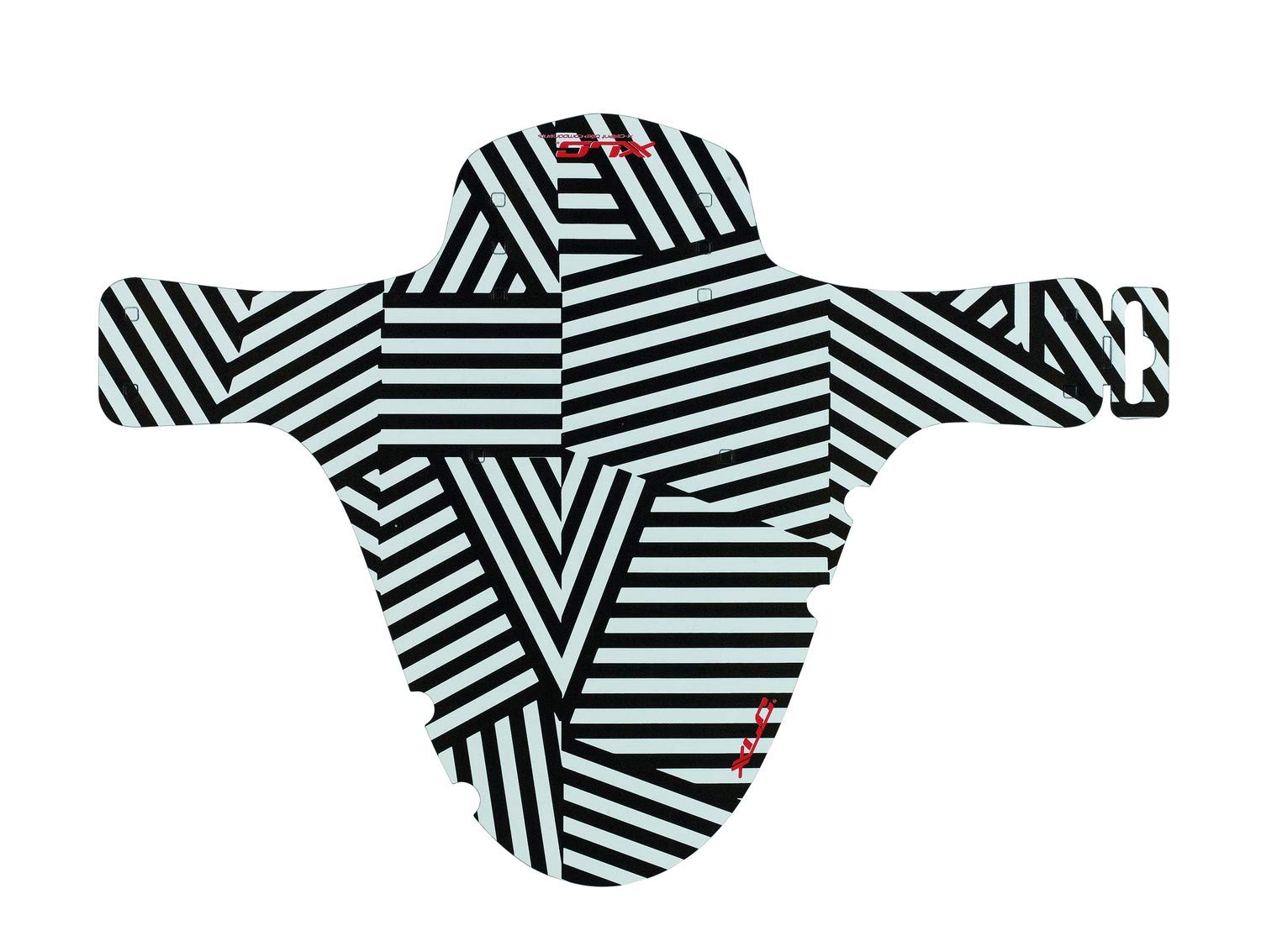 XLC Unisex - Adult Fat Mini Mudguard MG-C30, Black White, 26" and 27.5"