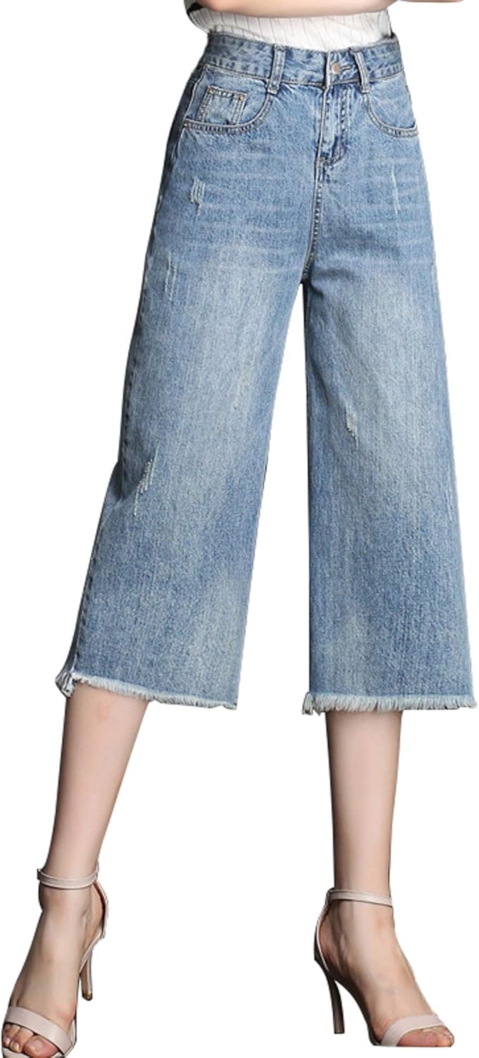 frayed denim capris