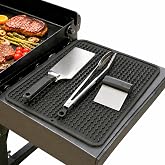 Geban Silicone Grill Tool Mat for Blackstone, 16 x 12 in Side Shelf Rest | Heat-Resistant Silicone Side Shelf Mat with Raised Edge, Non-Slip Base &amp; Dishwasher-Safe Design for Hot Grill Tools