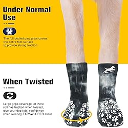 EXPAWLORER Anti Slip Dog Socks to Prevent Licking