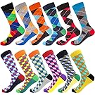 Bonangel Men's Fun Dress Socks-Colorful Funny Novelty Crew Socks Pack,Art Socks