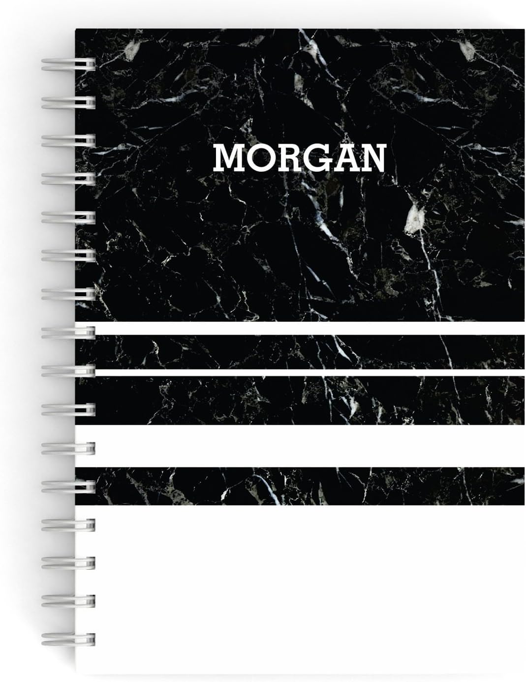 Personalised Notebook Marble Stripes with Name Initials A5 Notepad/Pads Books with Lined Pages
