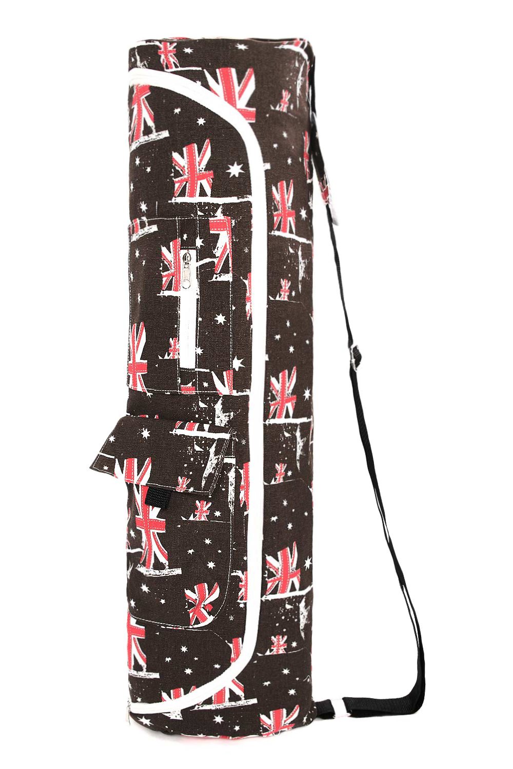 TUONROAD Yoga Mat with Bag British Flag Printing for Womens Sling Bag Thick Yoga Mat Tote Bag with Full Zipper and Pocket