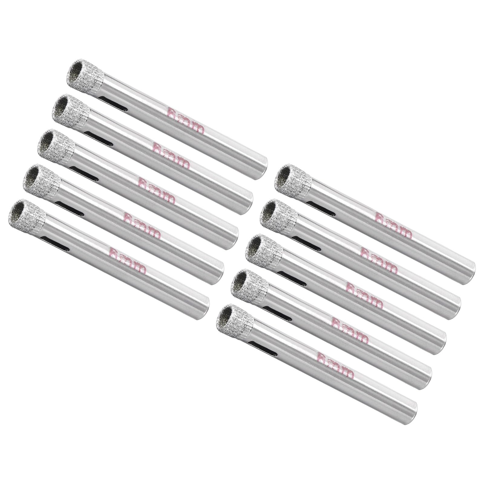 CoCud Diamond Hole Saws Drill Bits, 6mm / 1/4" Drilling Diameter, Nickel Plated Carbon Steel Drill Bit - (Applications: for Glass Ceramic Tiles Marble Stone), 10-Pieces