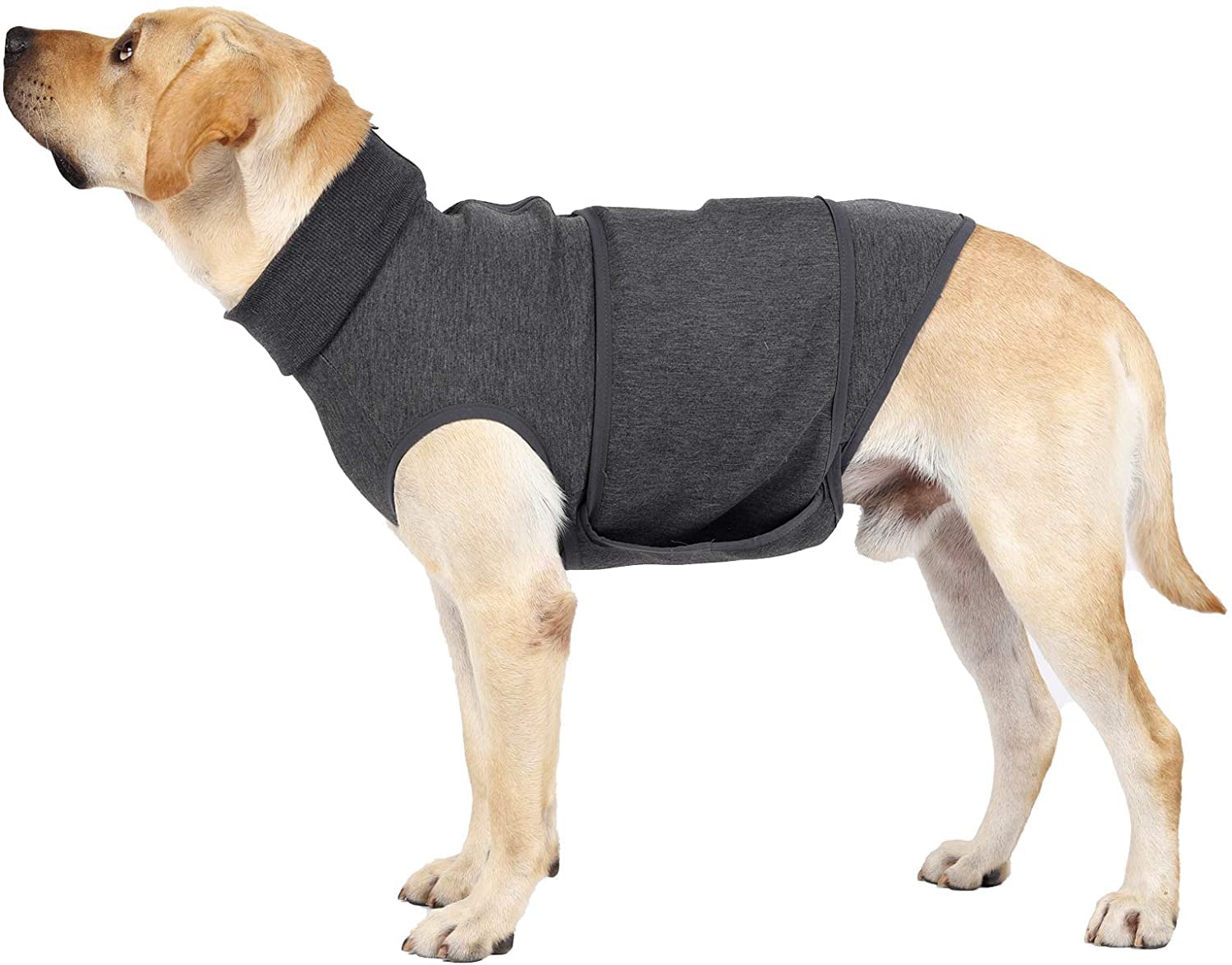 MeiAOBest Dog Cats Anxiety Relief Vest Coat Soft Anxiety Jacket Wrap Shirt Relief Stress Fireworks Travel Thunder Keep Calming Comfort for Small Medium Large Dogs (XXXL, Grey)