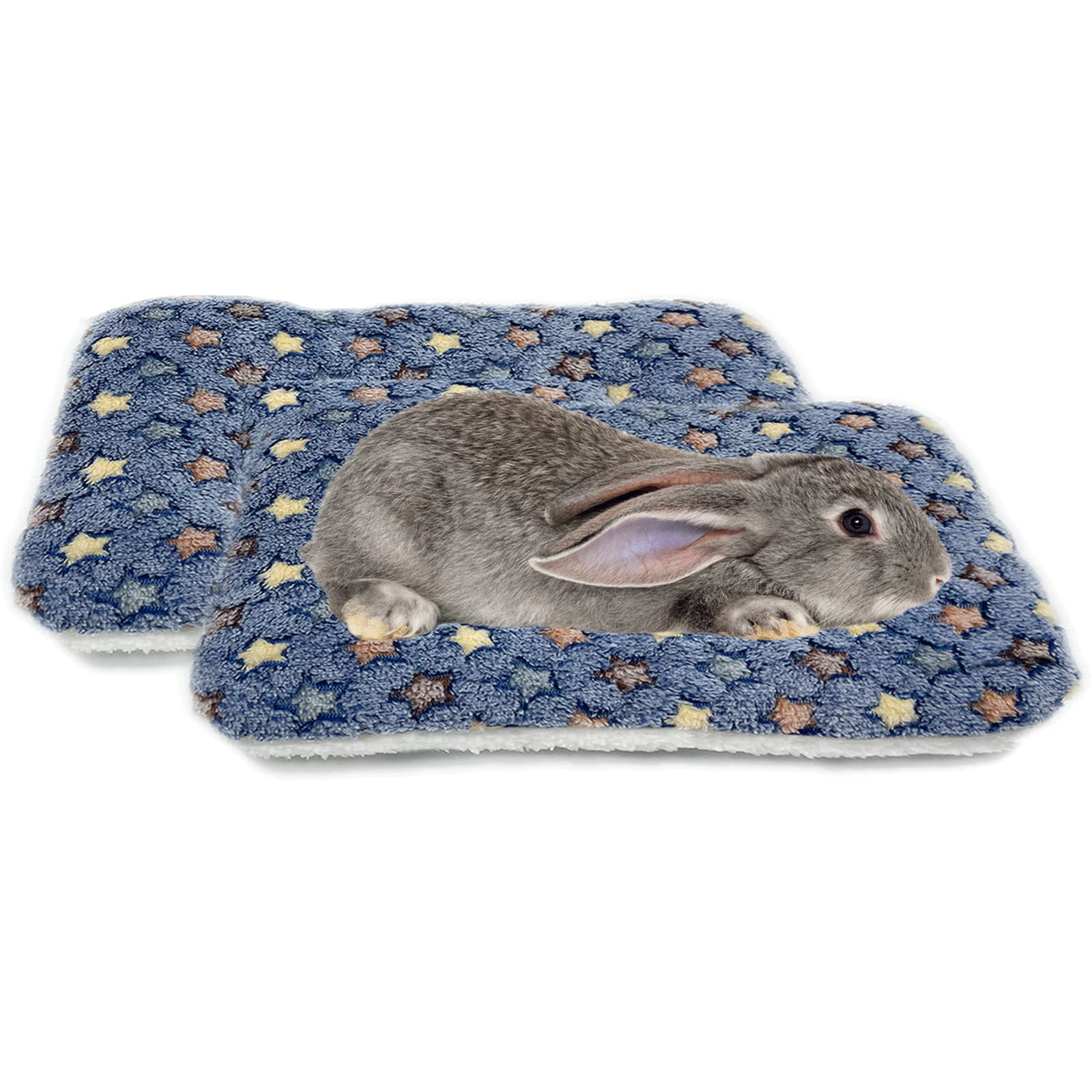 JWShang 2Pcs Small Animal Bed, Guinea Pig Warm Bed, Squirrel Hedgehog Chinchilla Rabbit Bunny Bed Mat, House Winter Warm Sleep Cushion