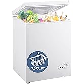 DEMULLER 4.0 Cu.ft Chest Freezer with Electronic Panel, Accurate Temperature Display to 1 ℉, White Deep Freezing Machine with 2 Removable Baskets, Compact Size for Any Space on Fridge.com