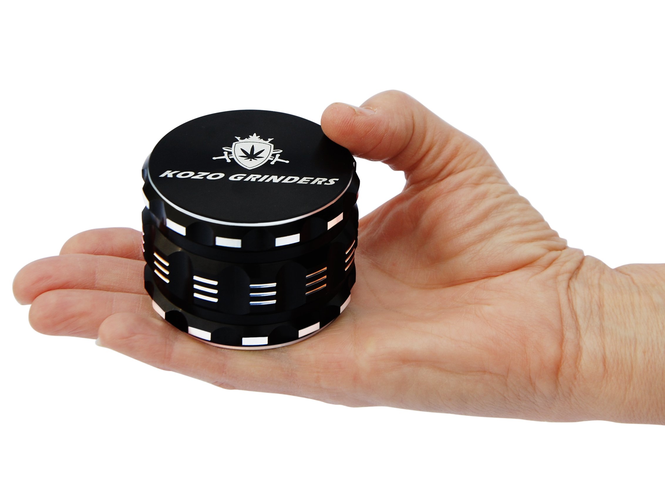 [Upgraded Version] Best Herb Grinder By Kozo Grinders. Large 4 Piece, 2