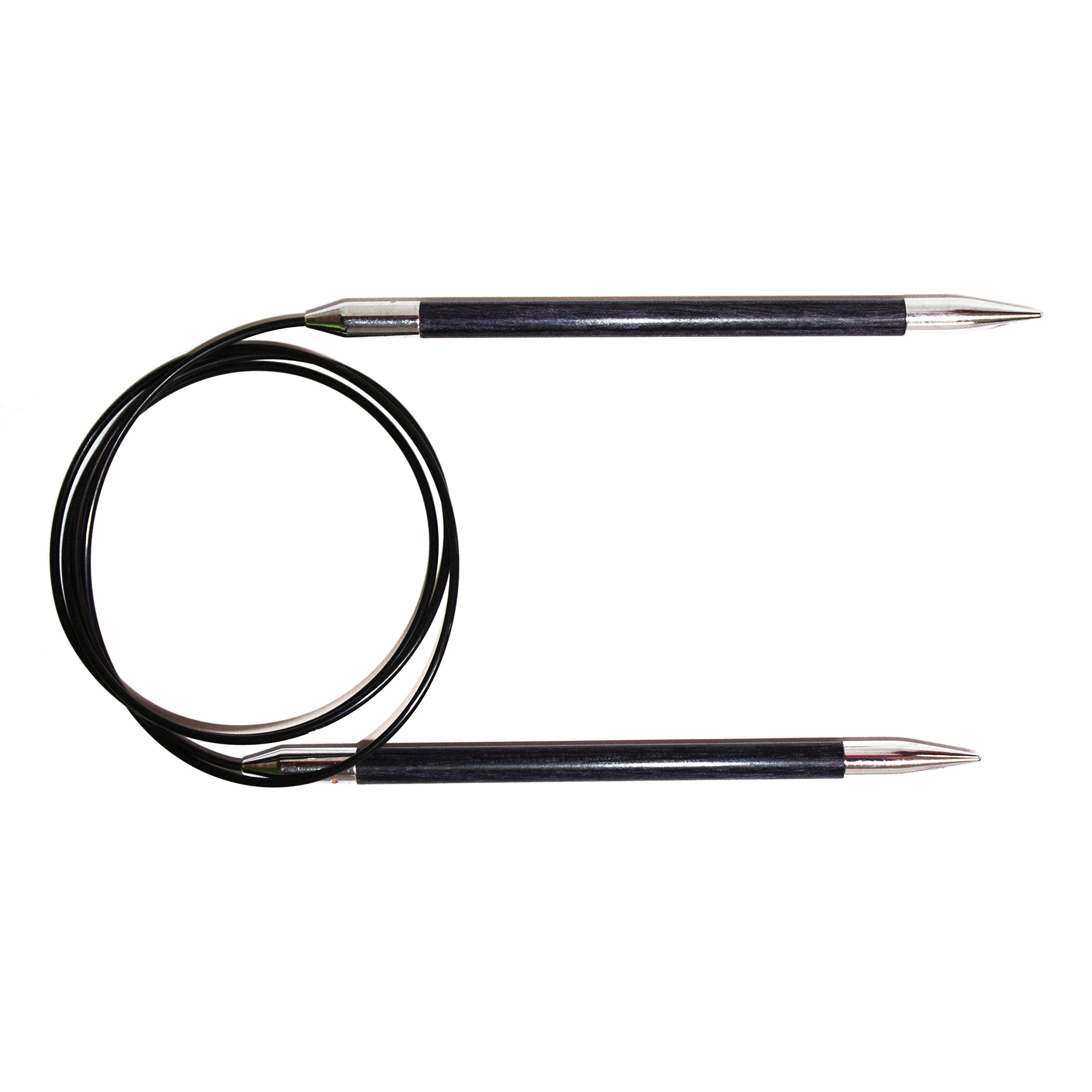 KnitPro Royale: Knitting Pins: Circular: Fixed: 40cm x 6.50mm, Birchwood, brass, Multi-Colour, 6.5mm