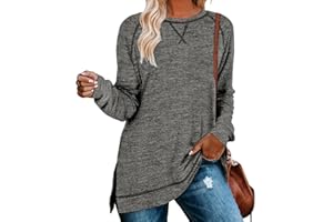 Aokosor Sweaters for Women 2024 Long Sleeve Shirts for Leggings Loose Fit Tunics