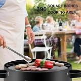 Warmiehomy BBQ Charcoal Grill Smoker 2 Tier with Temperature Gauge 80x40cm view 7