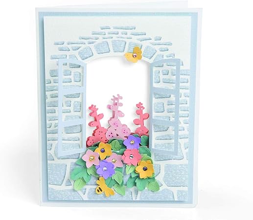 Sizzix Impresslits Troquel Carpeta de grabado Caja Ventana: Amazon.es: Hogar