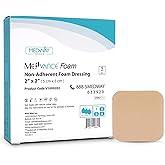 MedVance TM Foam – Waterproof Non-Adhesive Hydrophilic Foam Dressing 2"X 2" Box of 5 dressings