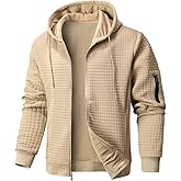 Wizoat Mens Zip Up Hoodie Full-Zip Sweatshirt Lightweight Loose Fit Hooded Jackets