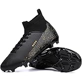 TOPSFEBA Soccer Cleats for Mens Womens Indoor Soccer Shoes Unisex Baseball Turf Shoes Youth Rugby Shoes Adult AG FG TF Football Boots Wide Training Sneaker