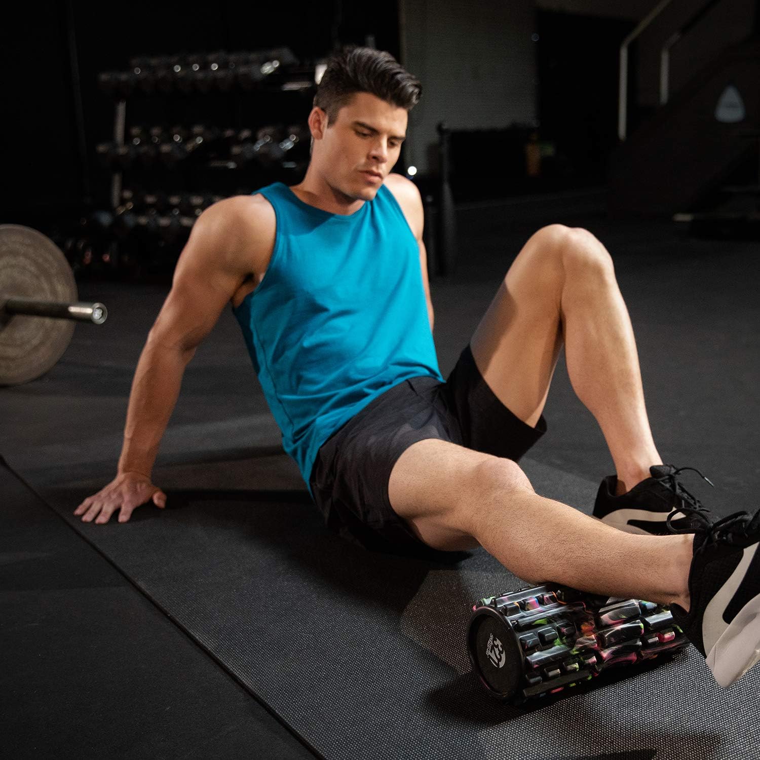 321 STRONG Foam Roller - Extra Firm High Density Deep Tissue Massager with Spinal Channel, for Muscle Massage and Myofascial Trigger Point Release, with 4K eBook - Alien: Sports & Outdoors