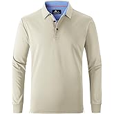 SWISSWELL Long Sleeve Polo Shirts for Men collared Performance Golf Shirts Casual Workwear Office