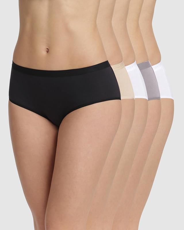Boxer da donna set di 5 | Les Pockets Ecodim Soft Touch | Cotton Stretch | Extra Flat Finishes | Everyday Comfort | Multicolore