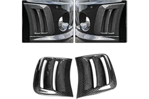 JC SPORTLINE C63 CF Side Air Fender Vent Cover,fits for Mercedes Benz W204 C63 AMG Bumper 2008-2011 Carbon Fiber Air Intake Cover Factory Outlet Front Panels Trim Cover Spoiler