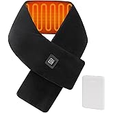 Heated Neck Wrap with 5000 mAh Power Bank, Cordless Heating Pad with Adjustable 3 Heat Settings, Soft Neck Warmer for Pain Relief, Muscle Relaxation, Portable Heated Neck Scarf