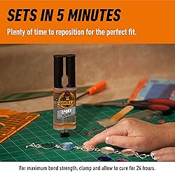 Gorilla 2 Part Epoxy, Clear Epoxy, 0.85 Ounce