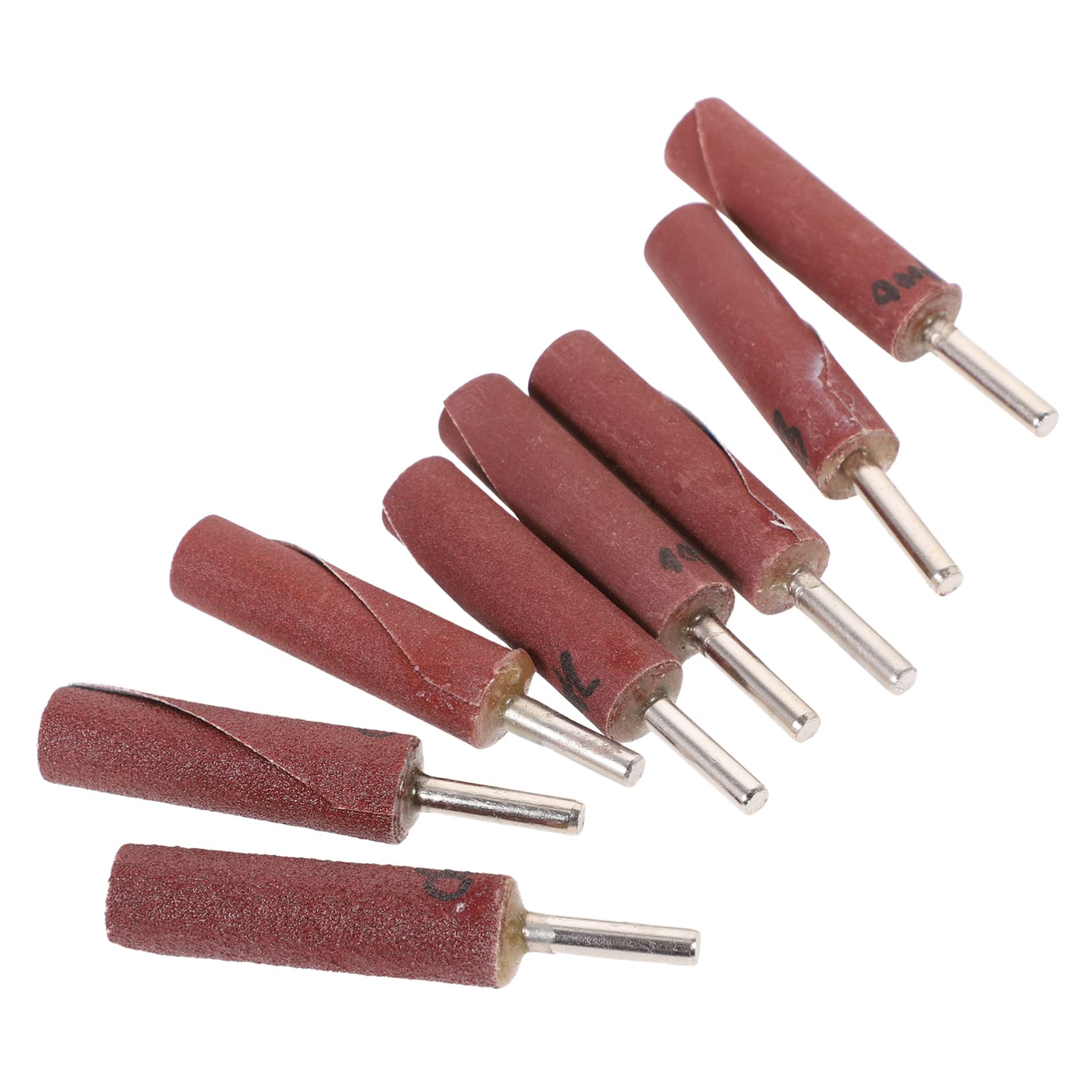 8Pcs Sanding Drum Set with 6Mm Shank, Assorted Grits 80-1000, Cylinder Head Porting Kit for Polishing, Grinding, Rust Removal, Rotary Tool Accessories