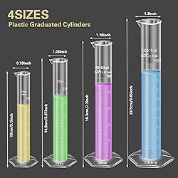 Aeseusia Plastic Graduated Cylinder, 10ml 25ml 50ml