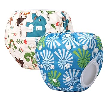 Amazon Com Reusable Swim Diapers Washable Swim Nappies With Amazon Com Reusable Swim Diapers Washable Swim Nappies With