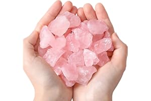 MAIBAOTA Natural Rose Quartz Crystals Bulk Raw Healing Crystal Stones 1" Raw Rough Gemstones Rocks for Tumbling Polishing Cutting Reiki Witch Quartz Crystals