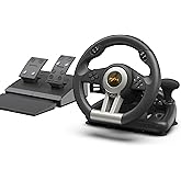 PXN PC Racing Wheel, V3 PRO 180 Degree Universal USB Car Sim Game Steering Wheel with Pedals for Xbox One, Xbox Series S/X, PS3, PS4, Switch