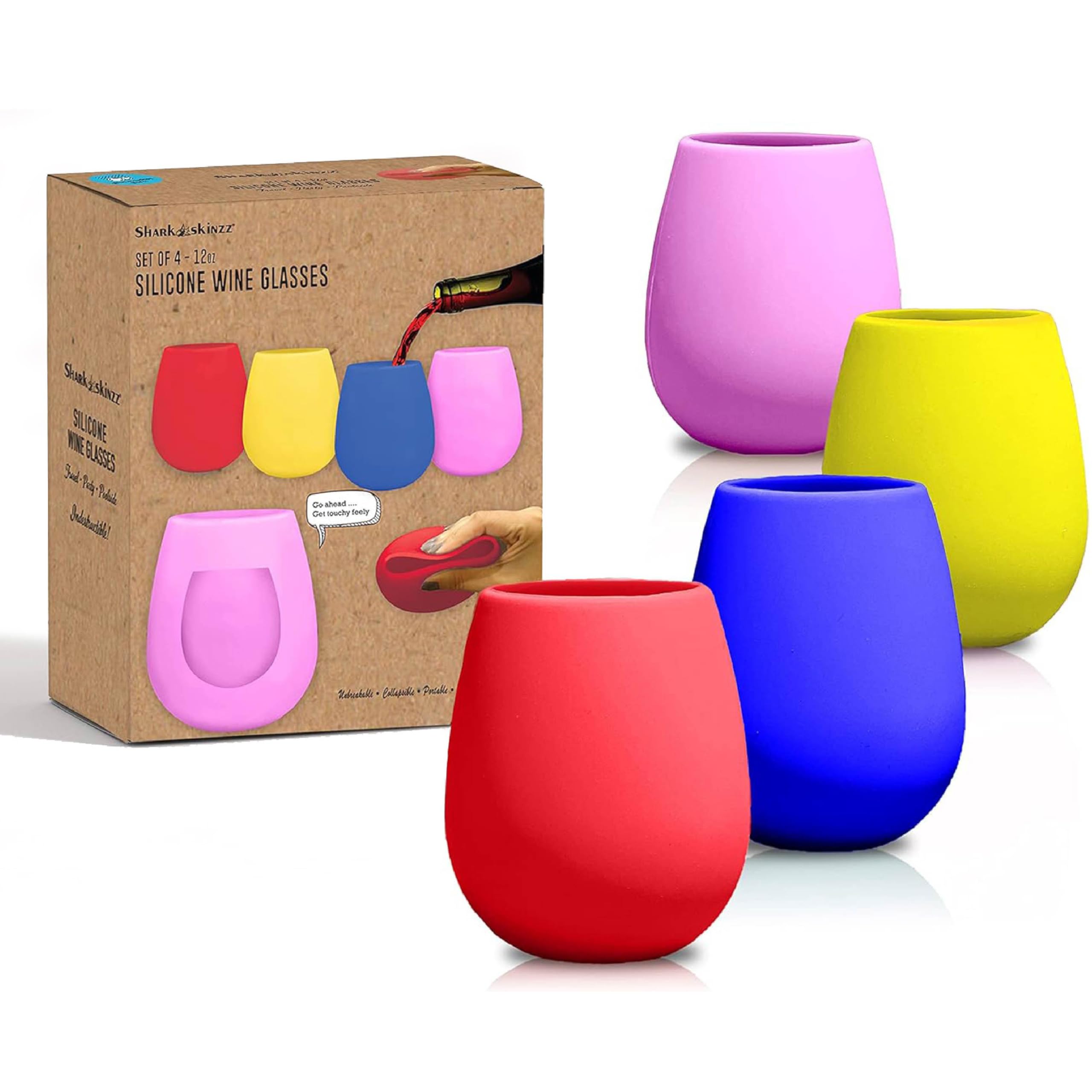 Lot De 4 Manchons En Silicone Pour Sublimation De Gobelets - 330 Ml (11 Oz) - Résistant à La Chaleur - Jevina