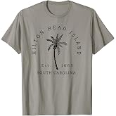 Retro Cool Original Hilton Head Island Palm Tree Novelty Art T-Shirt