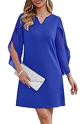 RUMIA Cocktail Dresses for Women Flutter 3/4 Sleeve