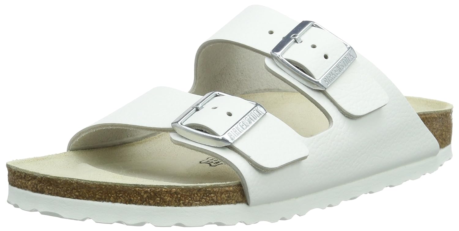 white leather birkenstocks arizona