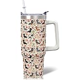 Mrazqev 30oz Dachshund Gifts - Insulated Tumblers with Handle, Straws, and Lid - Perfect for Dachshund Lovers