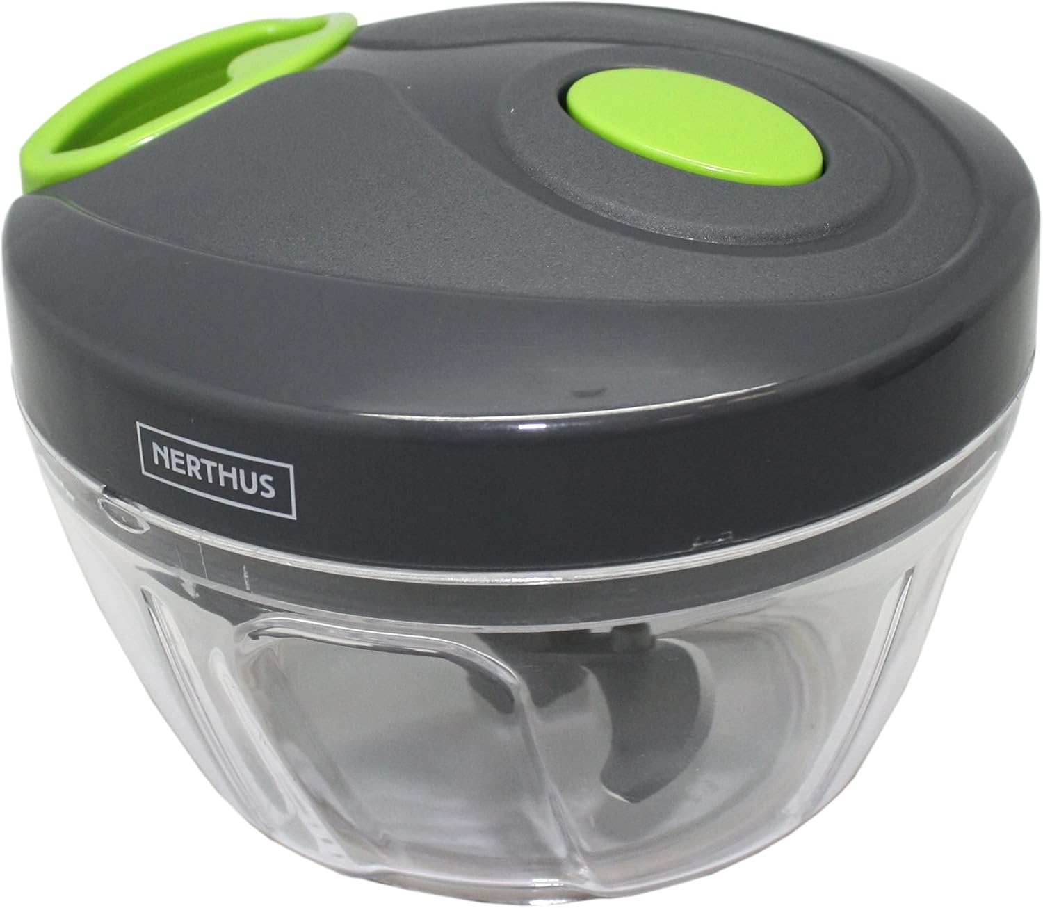 Nerthus FIH 326 Vegetable chopper. Hand operated vegetable chopper with curve blades, Grey/Green