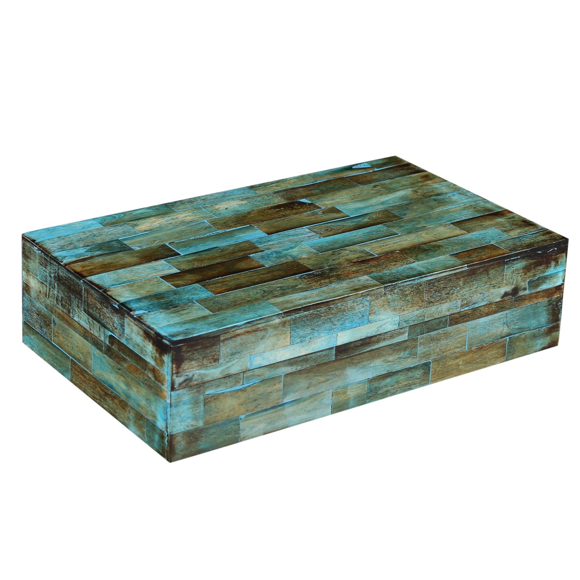 Handicrafts Home Verdigris Covered Keepsake Decorative Jewelry Box & Organizer Size Large - Christmas Gifts-Mothers Day Gifts