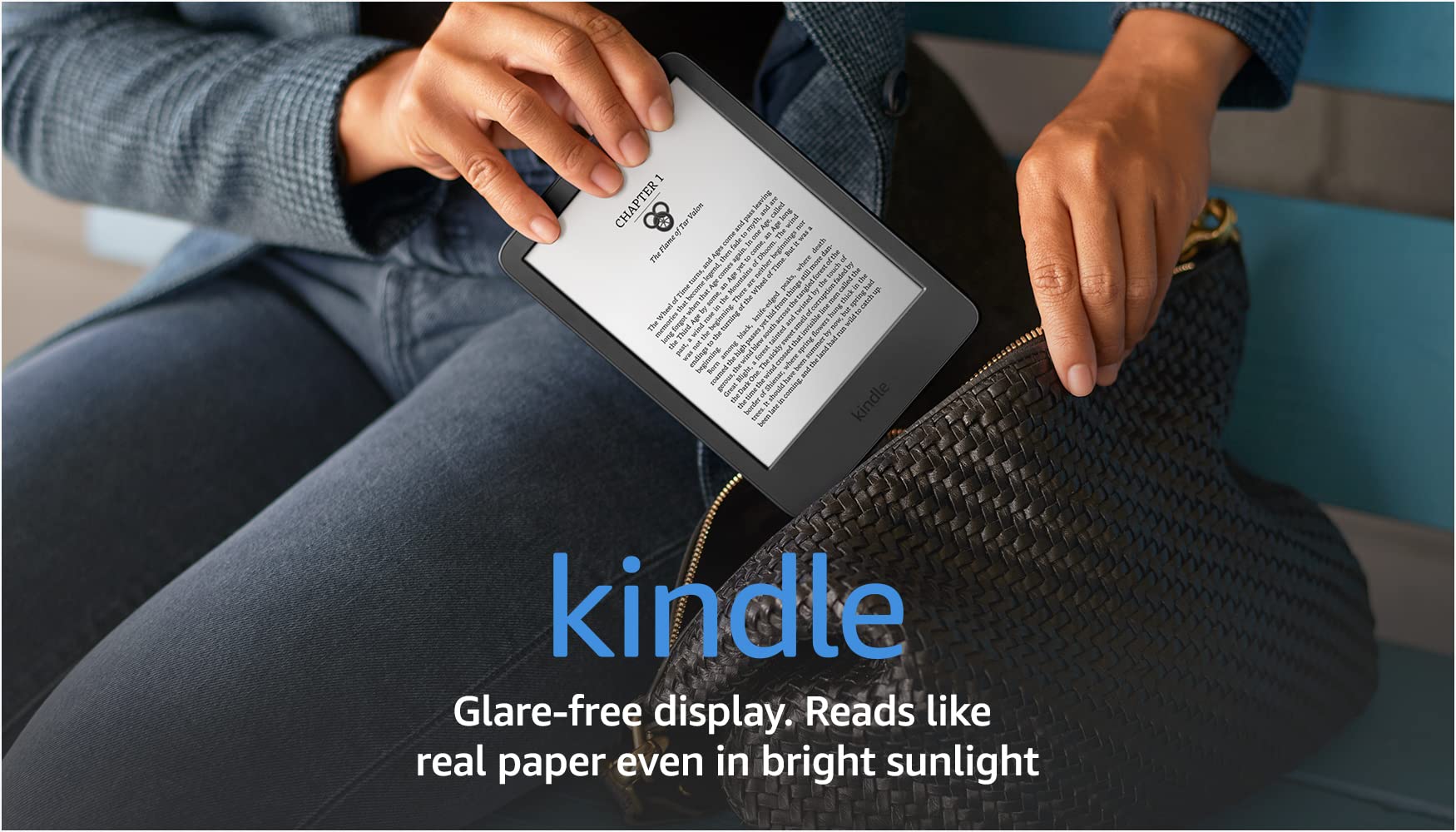 Amazon Kindle – The lightest and most compact Kindle, with extended battery life, adjustable front light, and 16 GB storage – Without Lockscreen Ads – Black